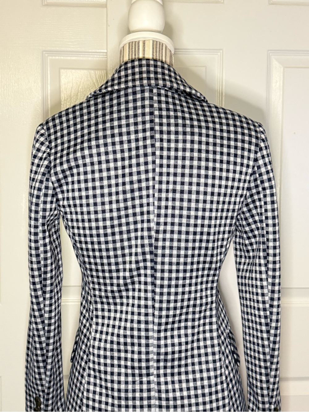 Anthropologie Avec Les Filles XS Petite Gingham Double Breasted Blazer NWT $148 - Picture 8 of 11